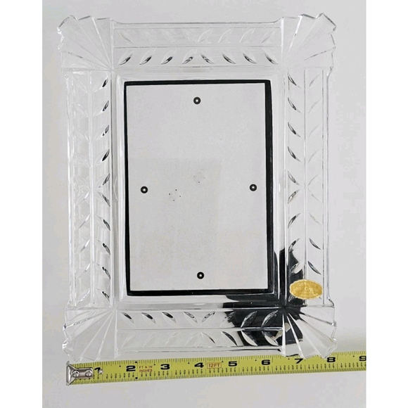 VTG 5" x 7" Genuine Lead Crystal Photo Frame Made is West Germany Art Deco Style - Picture 13 of 17